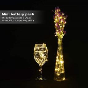 img 3 attached to 🌟 LEDIKON 24 Pack LED Fairy Lights: Battery Operated, Waterproof Silver Wire Starry String Lights for Wedding, Christmas, and Party Decor - Warm White Firefly Lights in 3.3ft Length