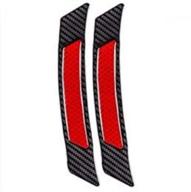 true line automotive inner reflective black carbon fiber wheel well fender door bumper trim molding (red) logo
