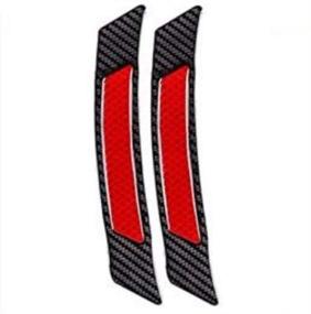 img 4 attached to TRUE LINE Automotive Inner Reflective Black Carbon Fiber Wheel Well Fender Door Bumper Trim Molding (Red)