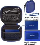 getgear handy case for samsung t7 touch portable ssd, t5, card reader, usb hub, type c hub, hd hub, with mesh pockets and wrist strap logo
