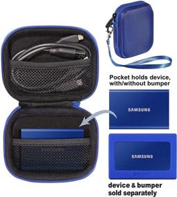 img 1 attached to Getgear Handy Case for Samsung T7 Touch Portable SSD, T5, Card Reader, USB Hub, Type C Hub, HD Hub, with Mesh Pockets and Wrist Strap