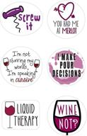 🍷 wine glass stickers, set of 12 static cling wine markers, reusable funny stickers for wine glasses, ideal wine charms alternative and party supplies logo