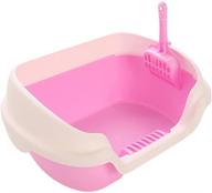 🐾 stobok pink open top large cat litter box pan - pet accessories for cat litter - improved seo logo