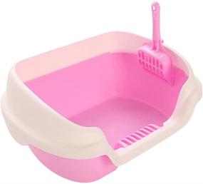 img 4 attached to 🐾 STOBOK Pink Open Top Large Cat Litter Box Pan - Pet Accessories for Cat Litter - Improved SEO