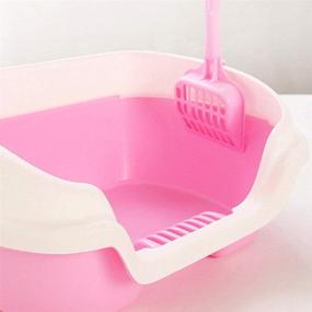 img 1 attached to 🐾 STOBOK Pink Open Top Large Cat Litter Box Pan - Pet Accessories for Cat Litter - Improved SEO