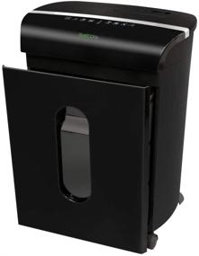 img 1 attached to 🔍 Improved Search-Optimized Version: GoECOlife GMW124P-BLK Limited Edition 12-Sheet High Security Microcut Paper Shredder in Sleek Black (GWM124P-BLK)