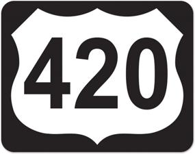 img 1 attached to 🚬 Beistle 54679 420 Freeway Sign Cutout, 13.5-inch, Black and White