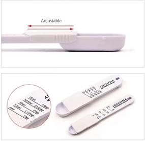 img 2 attached to 🥄 Zsirue Adjustable Measuring Spoon Set - Perfect for Baking, Cooking, and Measuring Dry/Liquid Ingredients