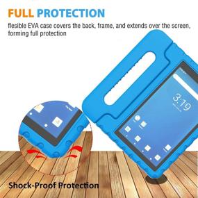 img 1 attached to 📱 AVAWO Onn 7 inch Tablet Case: Shock Proof, Kid-Friendly, Blue – Convertible Handle Stand for Onn 7inch Android Tablet (2019 & 2020 Release)