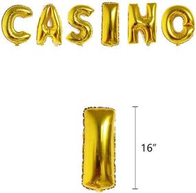 img 2 attached to Get the Ultimate Casino Party Decorations Kit: Balloons, Inflatable Die, Fringe Curtain, Dinnerware Set, Utensils, & Banner (Serves 16 Guests - 141 Piece Set)