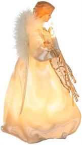 img 1 attached to 🌟 Kurt Adler 10-Light 9-Inch Ivory and Gold Angel Tree Topper