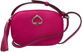 img 4 attached to Kate Spade Kourtney Leather Camera Crossbody Handbag Purse, Style # WKRU6817