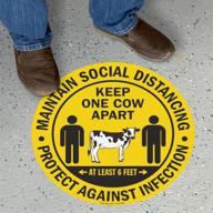 📏 smartsign social distancing floor decal - promote safe distancing logo