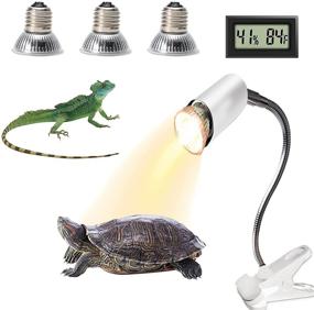 img 4 attached to 🐢 Rotatable Basking Lamp with Reptile Heat Lamps for Turtle Aquarium Tank, UVA/UVB Heating, Clamp Included - Suitable for Lizard, Snake, Frog, Spider, and Aquatic Plants | Includes 3 Heat Bulbs & 1 TM (E27,110V)