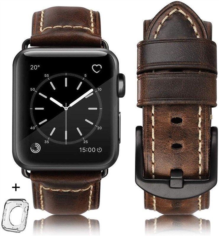 compatible leather replacement iwatch discoloured logo