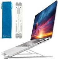 📁 enhanced aluminum foldable laptop stand - space-saving, portable laptop raiser with 9 adjustable heights for optimal ergonomics logo