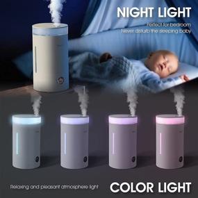 img 2 attached to 🌬️ Ruyeat 3L Top Fill Cool Mist Humidifiers: The Perfect Baby Bedroom Essential Oil Diffuser-Desk Humidifier with Auto Shut Off and Easy to Clean Water Tank - A Smart Aroma Humidifier for Large Rooms