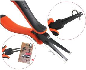 img 1 attached to 🔧 4inLoveMe Thin Flat Nose Pliers – Ideal for Jewelry Making, Handcrafting, PCB Board Repair, and More