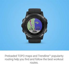 img 1 attached to Garmin fēnix 5X Plus: Мультиспортивные часы с GPS, цветными топографическими картами, пульсоксиметром, музыкой и платежной функцией - черные (восстановленные)