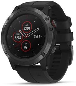 img 4 attached to Garmin fēnix 5X Plus: Мультиспортивные часы с GPS, цветными топографическими картами, пульсоксиметром, музыкой и платежной функцией - черные (восстановленные)