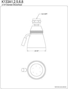 img 1 attached to Kingston Brass K133A1 Designer Trimscape Showerscape 2-1/4-Inch Shower Head: Luxurious Polished Chrome