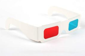 img 3 attached to 👓 Enhance Your 3D Experience with Jtshy 50 Pairs - FLAT- 3D Glasses Red and Cyan WHITE Frame Anaglyph Cardboard