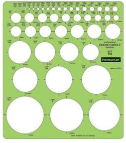 img 4 attached to Staedtler Combo Circle Template 977 110: Achieve Perfect Circles with Precision and Versatility