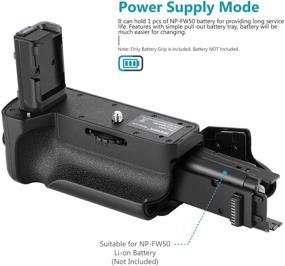 img 3 attached to 📸 Neewer Vertical Battery Grip Replacement for Sony A7 II/ A7S II/ A7R II – Compatible with VG-C2EM, Works with NP-FW50 Battery (Battery NOT Included)