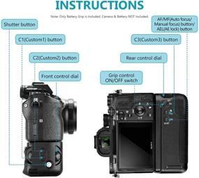 img 2 attached to 📸 Neewer Vertical Battery Grip Replacement for Sony A7 II/ A7S II/ A7R II – Compatible with VG-C2EM, Works with NP-FW50 Battery (Battery NOT Included)