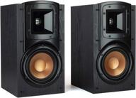 🎶 enhanced klipsch synergy black label b-200 bookshelf speakers: patent horn technology, 5.25” hi-output woofer, .75” dynamic tweeter – ideal for surround sound or front speaker setups in sleek black logo