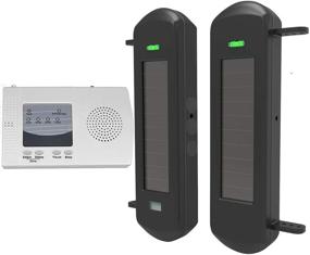 img 4 attached to 🏡 Solar Wireless Driveway Alarm System by HTZSAFE - 1/2 Mile Long Transmission Range - 300 Feet Wide Sensor Range - No Wiring, Battery Replacement - Outdoor Weatherproof Security Perimeter Alert System Kit