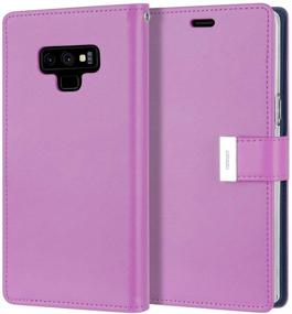 img 3 attached to Goospery Rich Wallet For Samsung Galaxy Note 9 Case (2018) Extra Card Slots Leather Flip Cover (Purple) NT9-RIC-PPL