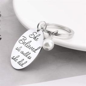 img 2 attached to 🔑 Customizable Motivation Keychains | Belief-Inspired Jewelry