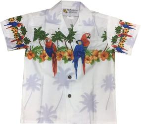 img 1 attached to 🌺 Hawaii Tropical Parrot Hawaiian Broader White Boys' Clothing: Exquisite Island-inspired Apparel for Your Little Gentlemen