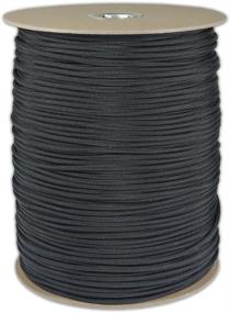 img 1 attached to 🪢 550 Type III Military Spec Paracord - Wholesale Bulk Spool of 1000 ft Black Parachute Cord, Soft and Strong Rope