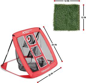 img 2 attached to ⛳️ Enhance Your Golf Skills with Rukket Pop Up Chipping Net: Perfect Outdoor/Indoor Golfing Target & Swing Game Kit with Training Balls, Hitting Mat, and Adjustable Tee