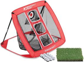 img 4 attached to ⛳️ Enhance Your Golf Skills with Rukket Pop Up Chipping Net: Perfect Outdoor/Indoor Golfing Target & Swing Game Kit with Training Balls, Hitting Mat, and Adjustable Tee