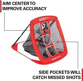 img 1 attached to ⛳️ Enhance Your Golf Skills with Rukket Pop Up Chipping Net: Perfect Outdoor/Indoor Golfing Target & Swing Game Kit with Training Balls, Hitting Mat, and Adjustable Tee