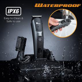 img 1 attached to 🧔 Ultimate 5-in-1 Beard Trimmer: Extremely Fine Cutting Hair Trimmer for Men | Waterproof, Turbo Speed Motor, Quick Charge, Powerful Battery & Durable Blades