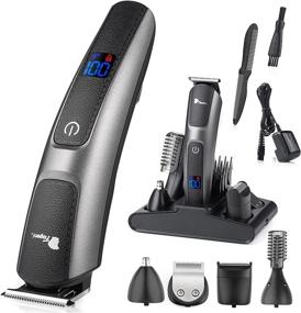 img 4 attached to 🧔 Ultimate 5-in-1 Beard Trimmer: Extremely Fine Cutting Hair Trimmer for Men | Waterproof, Turbo Speed Motor, Quick Charge, Powerful Battery & Durable Blades