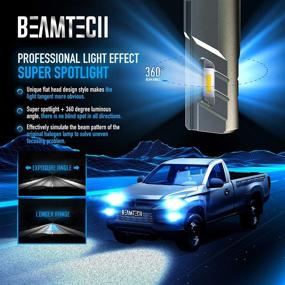 img 2 attached to 💡💡💡 Лампы LED BEAMTECH 9005: высокая яркость 12000LM с набором конверсии G-XP чипов, белый ксеноновый свет 6500K и замена на 90W галогеновой лампы