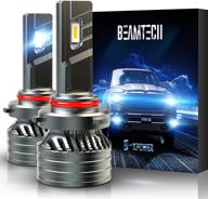 💡 beamtech 9005 led bulbs: powerfully bright 12000lm conversion kits with g-xp chips, 6500k xenon white beam and 90w halogen replacement logo