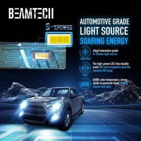 img 3 attached to 💡💡💡 Лампы LED BEAMTECH 9005: высокая яркость 12000LM с набором конверсии G-XP чипов, белый ксеноновый свет 6500K и замена на 90W галогеновой лампы