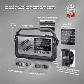 AM FM Radio with Best Reception, Bluetooth Speaker Portable Radio, DSP Plug  in Wall Radio Battery Operated or AC Power with Headphone Jack, Large