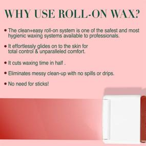 img 1 attached to 🍒 Hygienic Facial and Body Hair Removal Treatment with Clean + Easy Large Pomegranate Roll-On Wax Refill - 3 Packs. Ideal for Sensitive Skin, Suitable for All Skin and Hair Types.