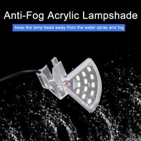 img 2 attached to 🐠 Senzeal M3 Aquarius Aquarium Fish Tank Light: 5W 12 LED Fan-Shaped Clip Lamp for 4-10 Inch Fish Tanks with 600LM White Lighting
