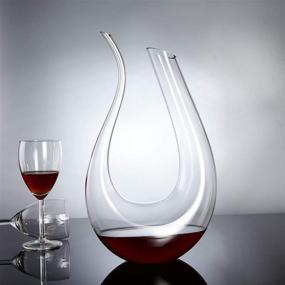 img 4 attached to 🍷 Pellholmen Crystal Glass U-Shape Hand-Blown Wine Decanter: A Dazzling Addition to Your Collection