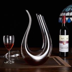 img 3 attached to 🍷 Pellholmen Crystal Glass U-Shape Hand-Blown Wine Decanter: A Dazzling Addition to Your Collection