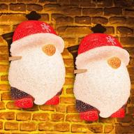 d-fantix christmas porch light covers 2pcs: festive santa light covers for outdoor decor, garage lights, wall lamps, and more! логотип