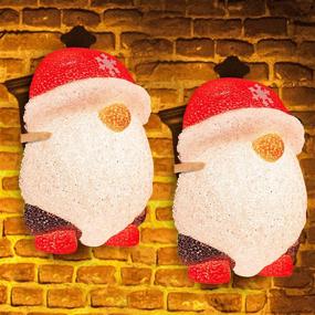 img 4 attached to D-FantiX Christmas Porch Light Covers 2PCS: Festive Santa Light Covers for Outdoor Decor, Garage Lights, Wall Lamps, and More!